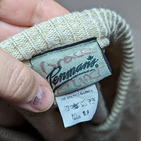 Vintage Penman's Oatmeal Cream Tan Button Down Knit Cardigan Woman Small - Picture 8 of 9